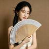 Cotton Linen Cloth Folding Hand Fan Japanese Style Handheld Fan New Chinese Style Fan  Gift Giving