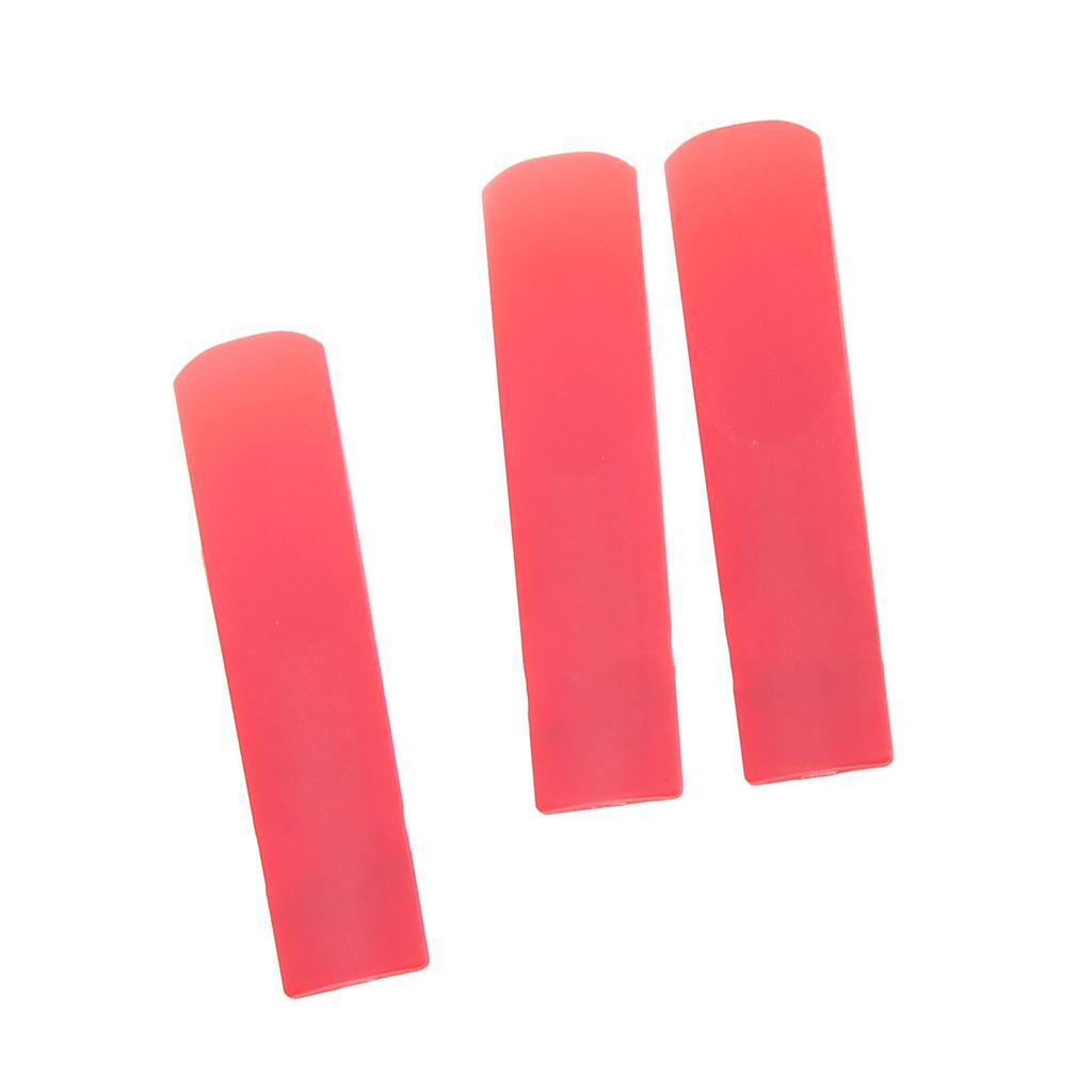 3Pcs Soprano Saxophone Reed Resin Sax Reeds Instrument Accessory Set Kit for Replacement Red