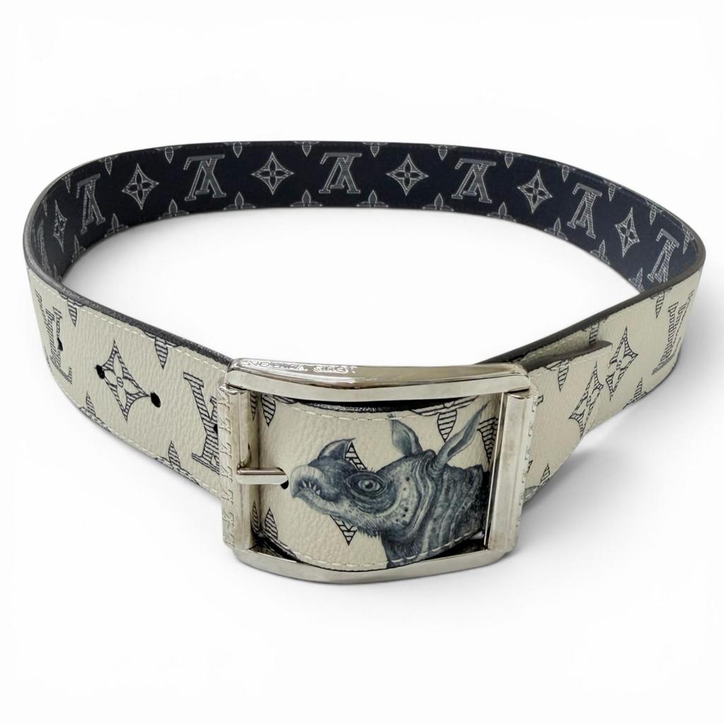 Excellent LOUIS VUITTON belt Saint Tulle Riverso Chapman Brothers Used