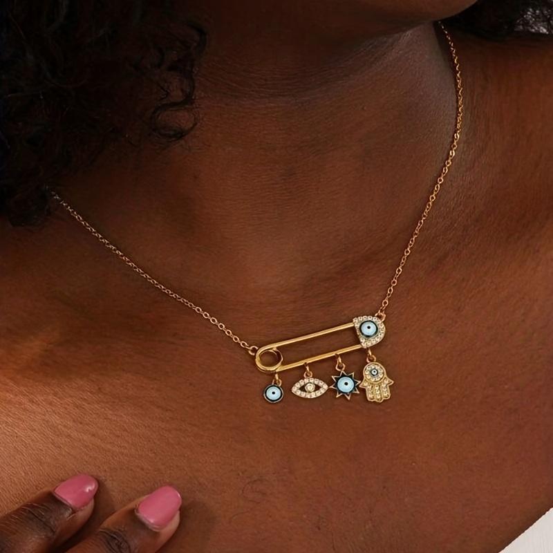 Модные ожерелья с цирконием от сглаза для женщин, ожерелье с кулоном «Турецкий глаз», цепочка на ключицу для девочек, колье, ювелирные изделия для вечеринки, подарок