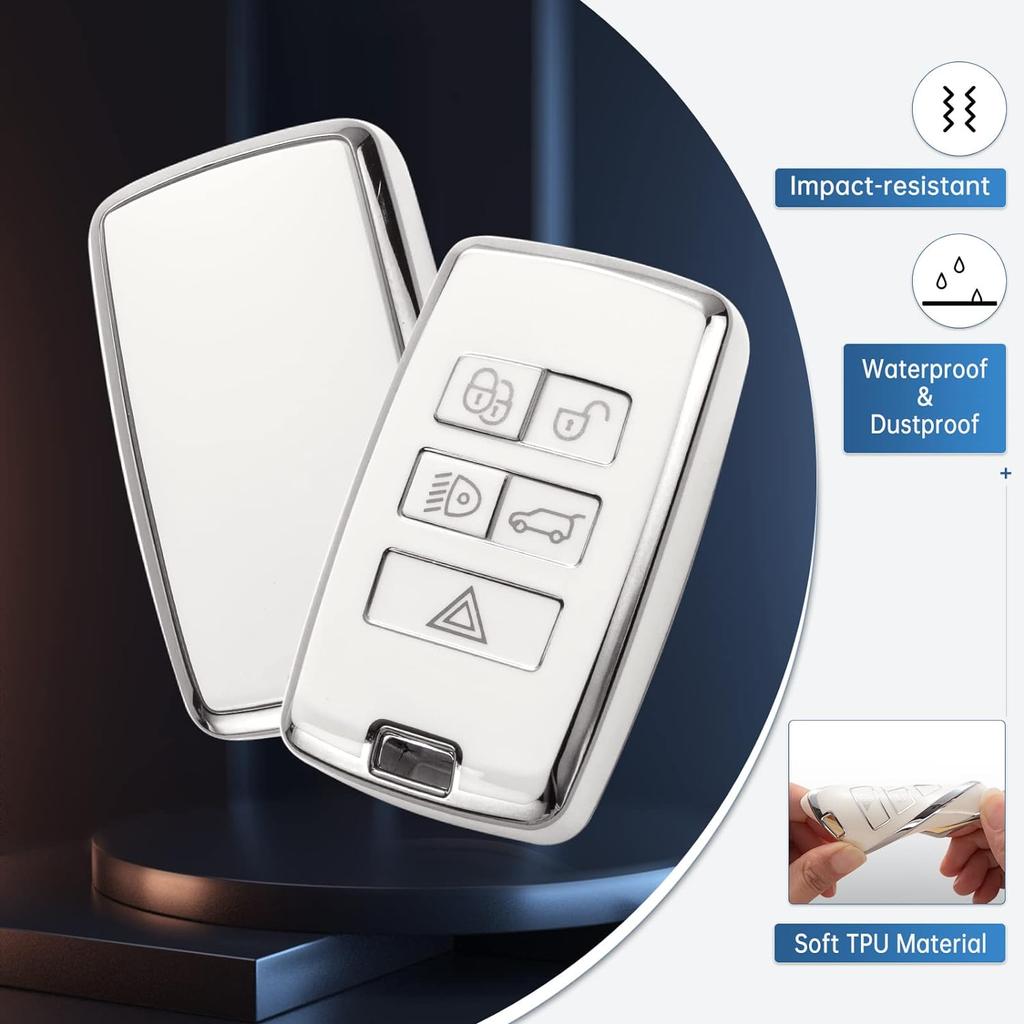 Чехол для брелока Land Rover с брелком, мягкий чехол для ключей из ТПУ, подходящий для Vogue Range Discovery Rover