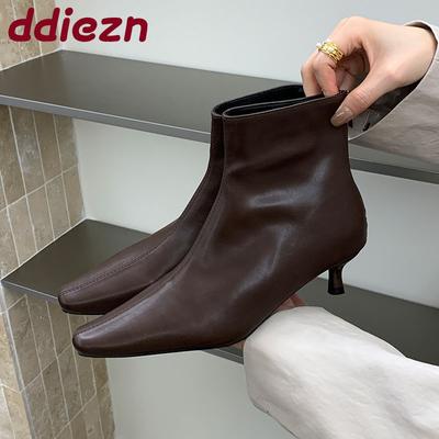 Модная обувь Женские ботильоны-стрейч на низком каблуке Женские повседневные модные ботильоны с острым носком Современные женские короткие ботинки Туфли-лодочки