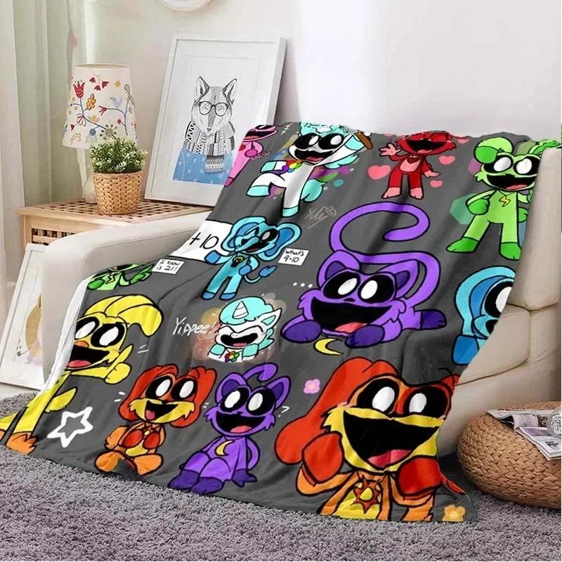 3D Printed Baby Blanket CATNAP DOGDAY Cartoon Smiling Critters Babes Carpet Super Soft Warm for Bedroom LivingRoom Sofa Bed Car