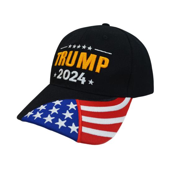 Бейсбольная кепка унисекс Trump 2024 с вышивкой букв и длинными полями, солнцезащитный крем, анти-УФ-регулируемая шляпа с хвостиком, уличная фуражка