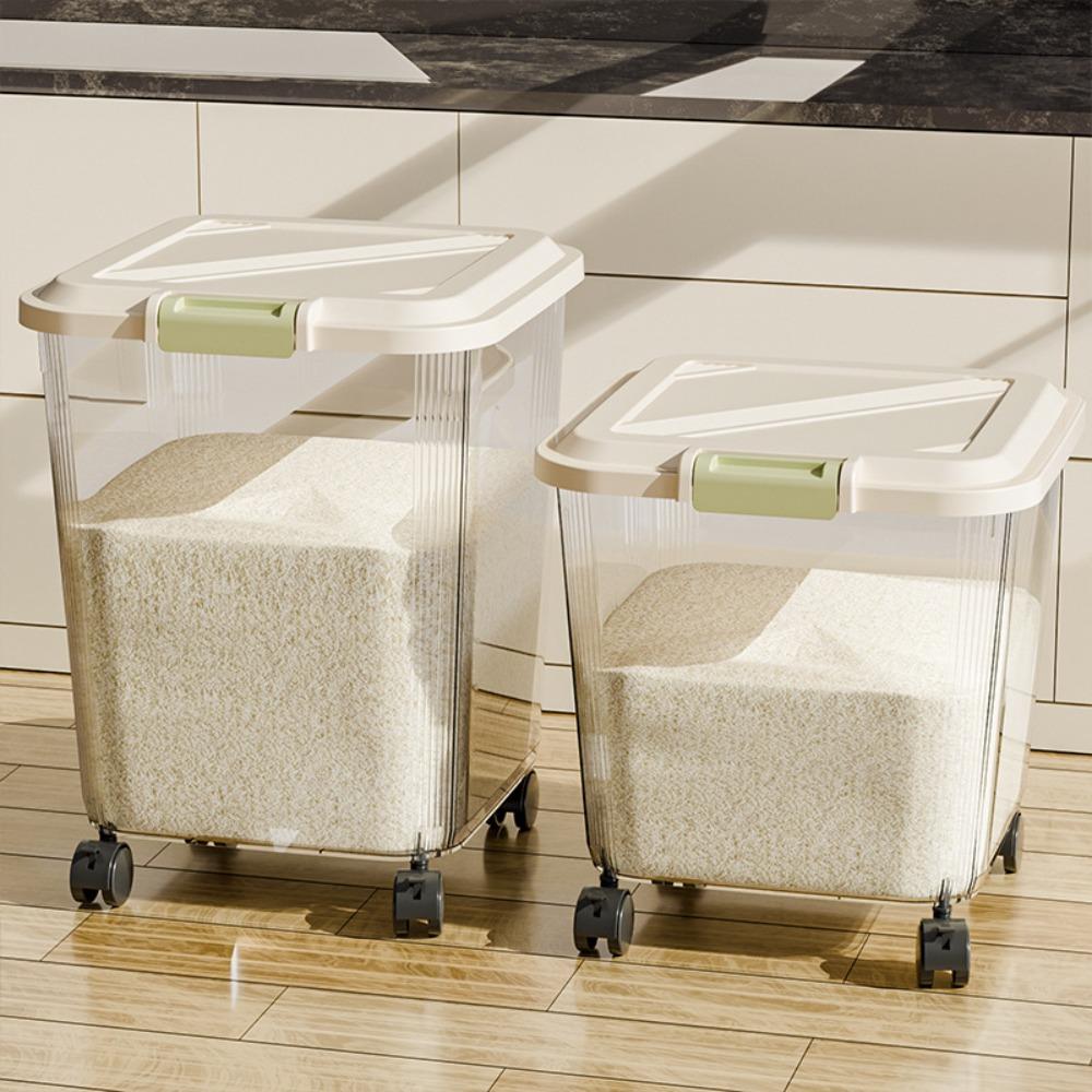 Insect Proof Rice Storage Box Moisture Proof Rice Bucket Durable Pet Food Storage Jar Flour