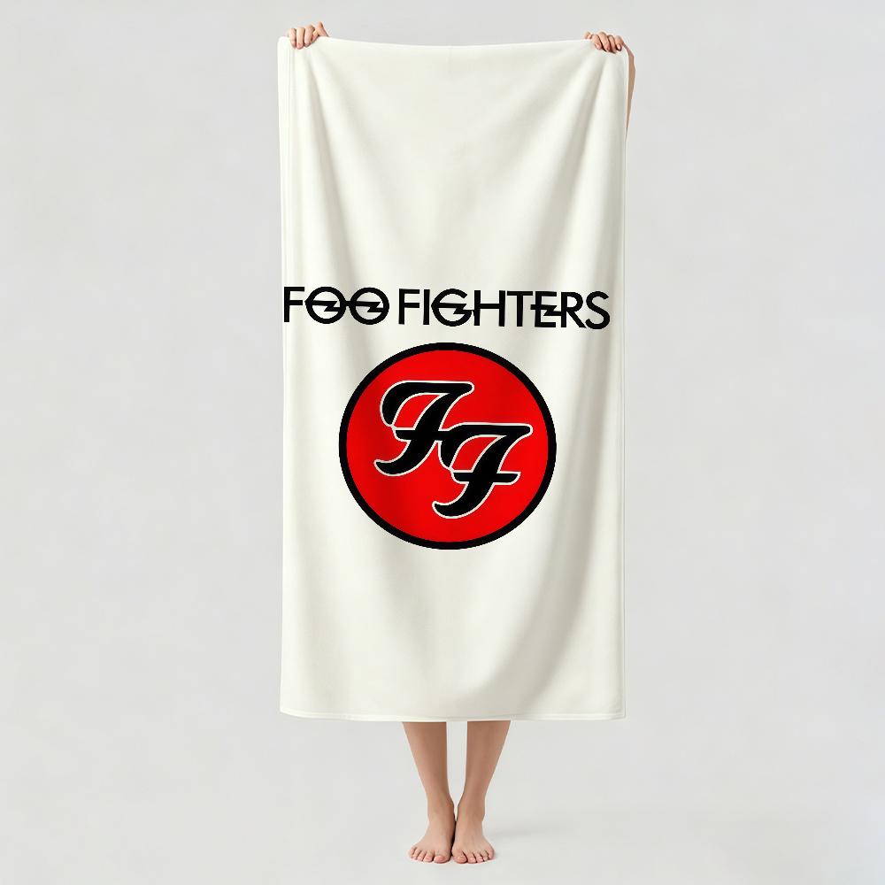 Полотенце для вытирания банное рок-группы F-Foo F-Fighters Подходит для легкого плавания, кемпинга, йоги, пляжа, активного отдыха
