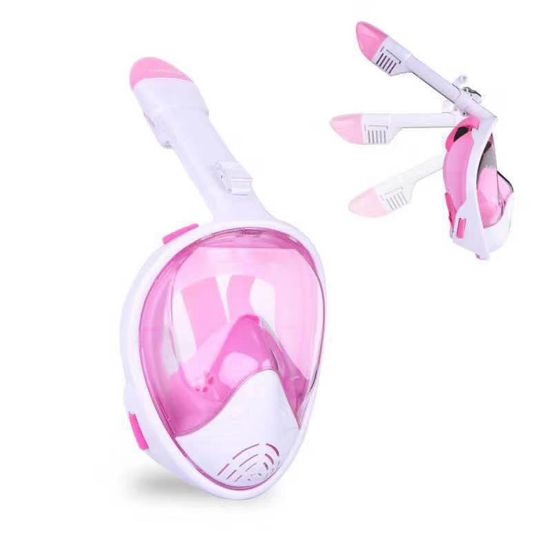 Full Face Anti-Fog HD Snorkel Mask Dry Top Diving Goggles Adults