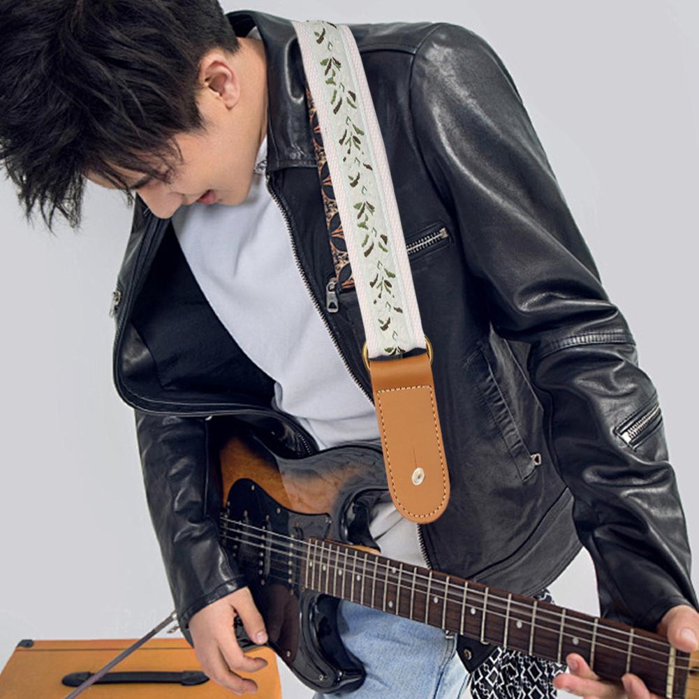 Universal Embroidered Ukuleles Strap Adjustable Ukuleles Shoulder Belt Ukeleles Belt Ukuleles Accessories