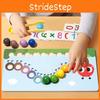 Wooden Caterpillar Counting Bead Puzzle For Child Parent Interaction