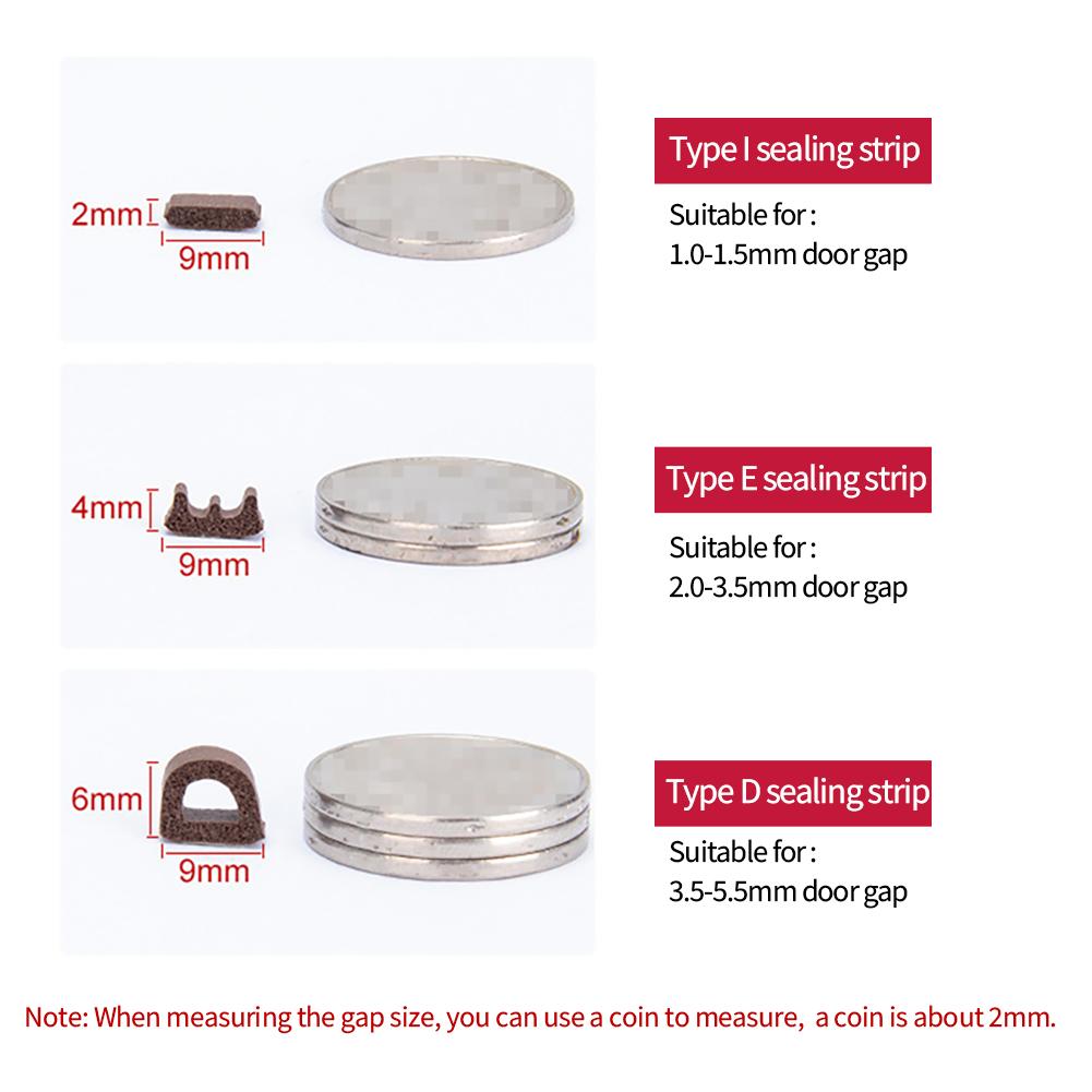 5 м/10 м DIPE самоклеющаяся уплотнительная лента для дверей и окон, резиновая лента для предотвращения столкновений, пенопластовая звукоизоляционная лента