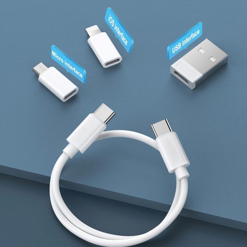 HdooLink 5 в 1, 60 Вт, кабели для быстрой зарядки, Type-C, кабель для передачи данных мобильного телефона, USB-зарядное устройство, коробка для хранения, комбинированный набор кабелей для передачи данных для Huawei Xiaomi