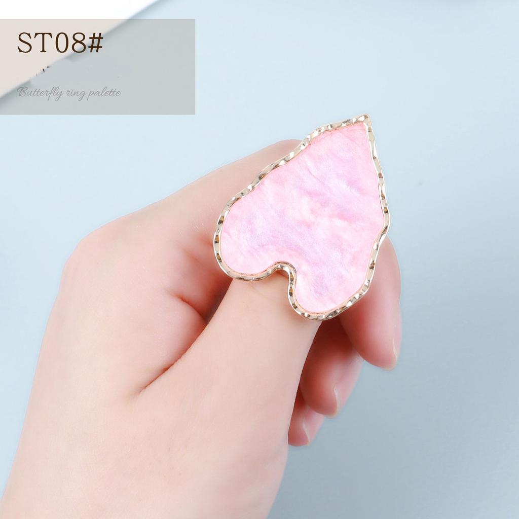 Showing Shelf Finger Ring Nail Art Plate Tips Nail Art Palette Pigment Holder Nail Display Stand