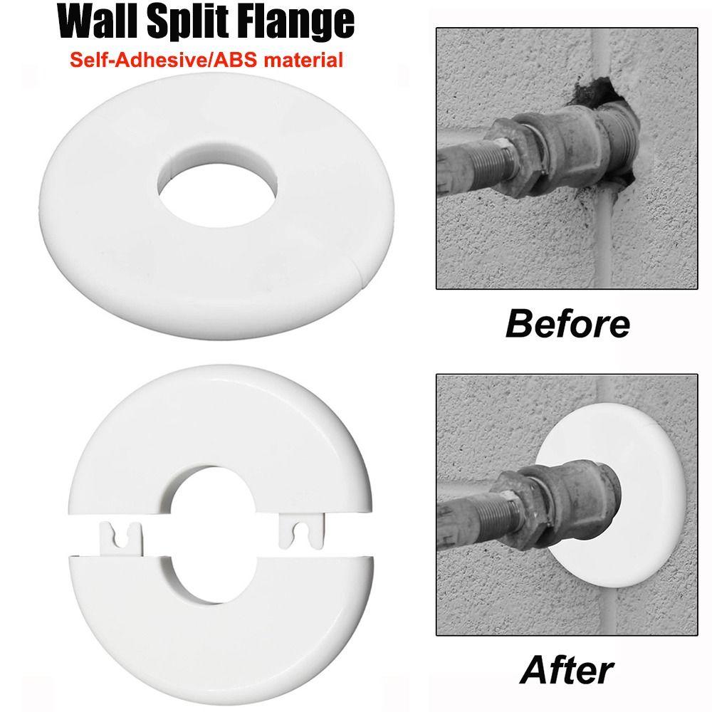 New Splittable Wall Hole Decorative Cover Self-adhesive White Wall Split Flange Round Hole Decor Plumbing Floor Ceiling