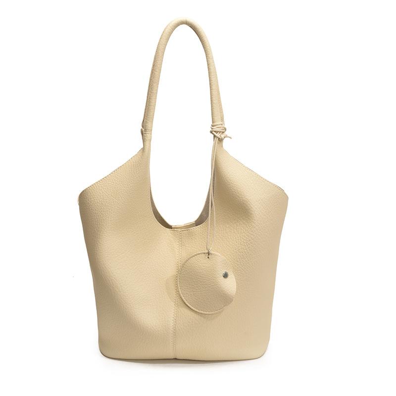Fashion Texture Large Capacity Tote Bag Women's 2025 New Simple Casual Underarm Tote Bag High-end Shoulder Bag