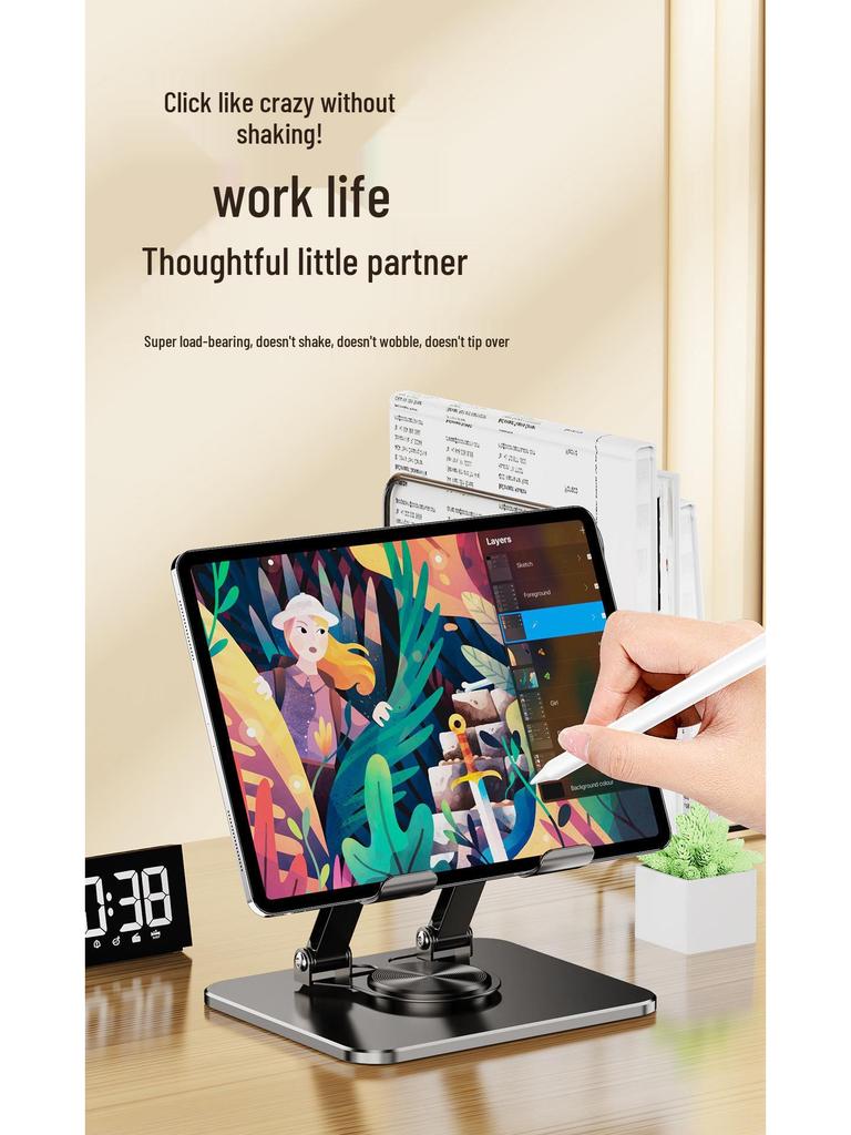 Цельнометаллический вращающийся держатель для планшета, 1 шт.