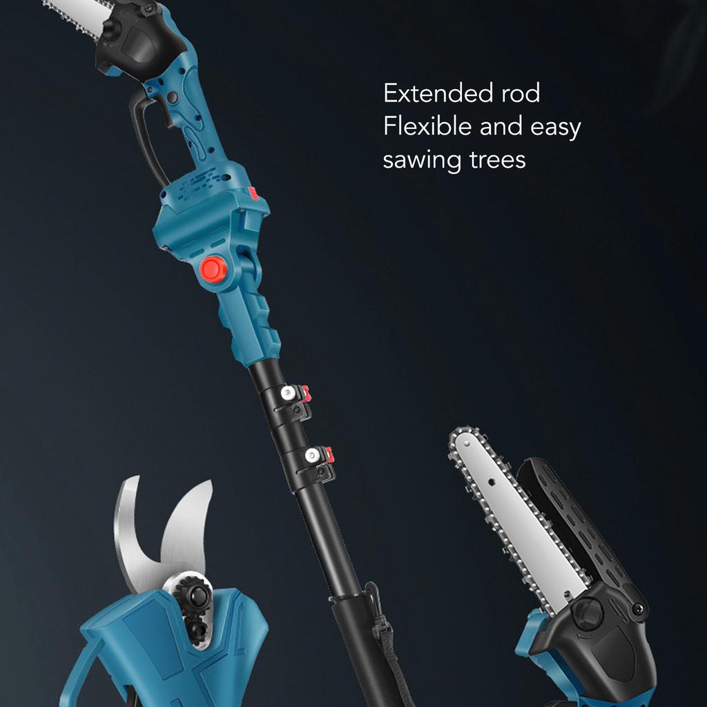 Телескопический стержень для обрезки, высокая электрическая цепная пила, шест 180°, регулируемая устойчивая рукоятка, телескопический стержень для обрезки BL1830B
