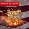 Battery Operated Music Sound Control String Fairy Lights LED Wire Christmas Light with Remote