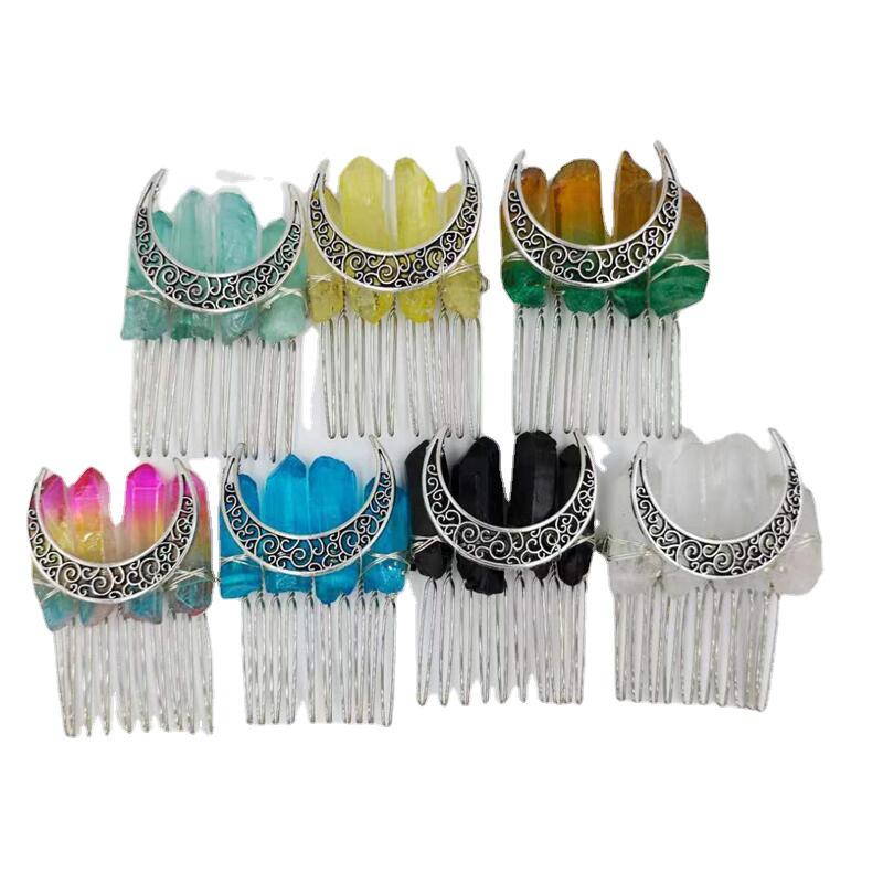 Гребень для волос Ручной работы Хрустальная Корона – 10-зубцовый Европейский и Американский стиль Аксессуар для волос