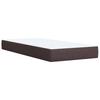Box Spring Bed with Mattress Dark Brown 90 x 190 cm Fabric