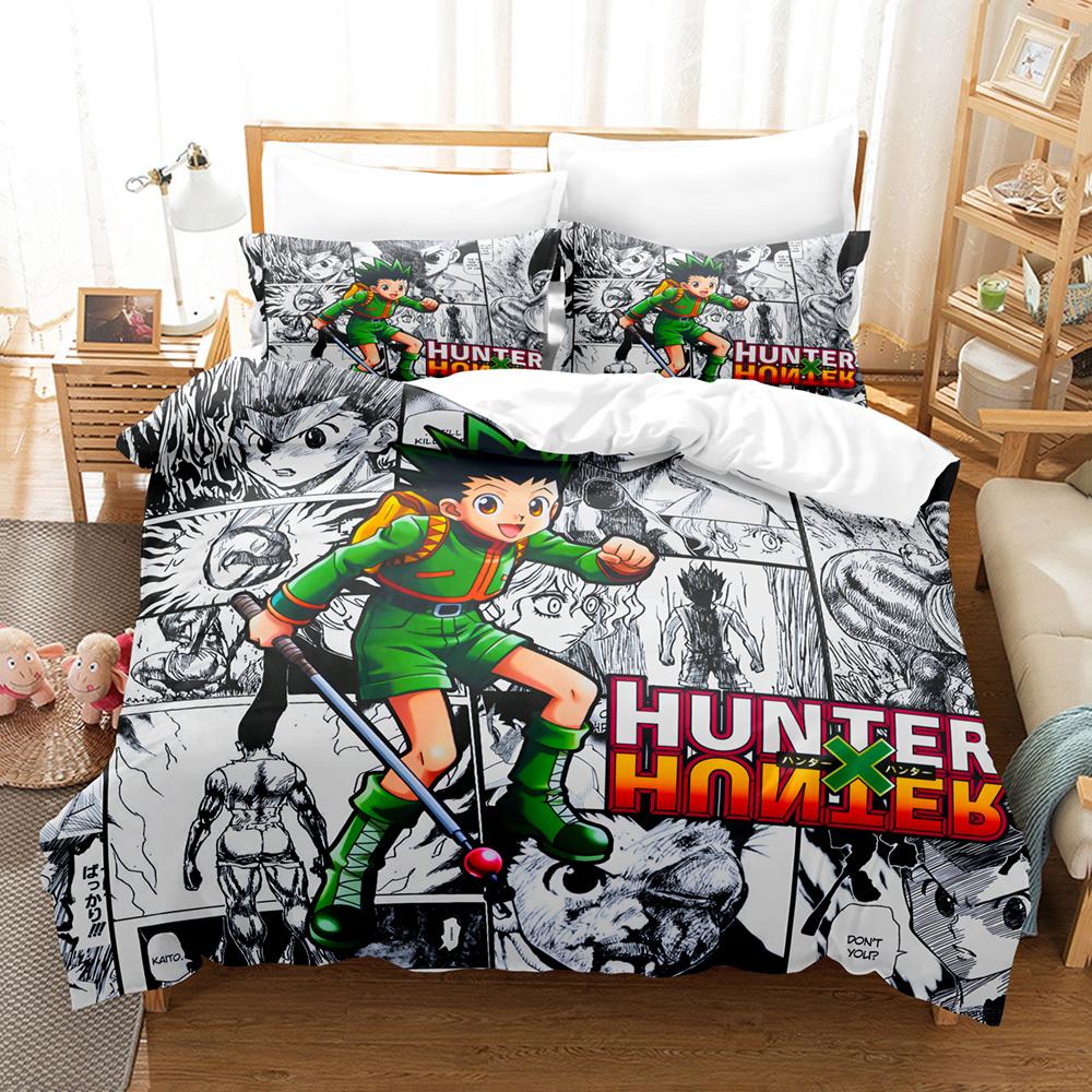 Новый постельный комплект Hunter X Hunter Односпальный Полуторный Двуспальный Кингсайз Постельное белье для взрослых и детей Домашний декор Пододеяльник Подарок