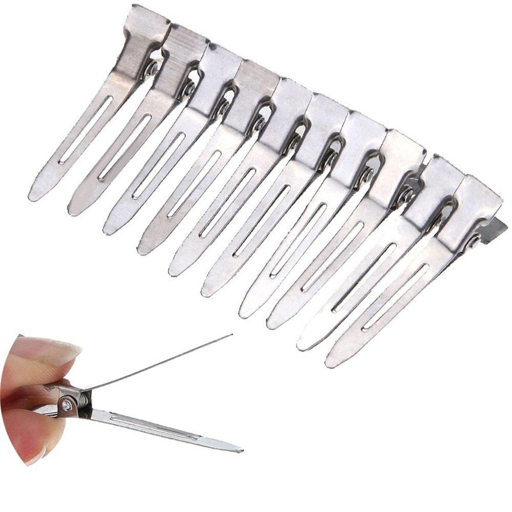Hairstyling Tools Silver Color Duck Mouth Clip Flat Base Alligator Hair Clip Partition Clip
