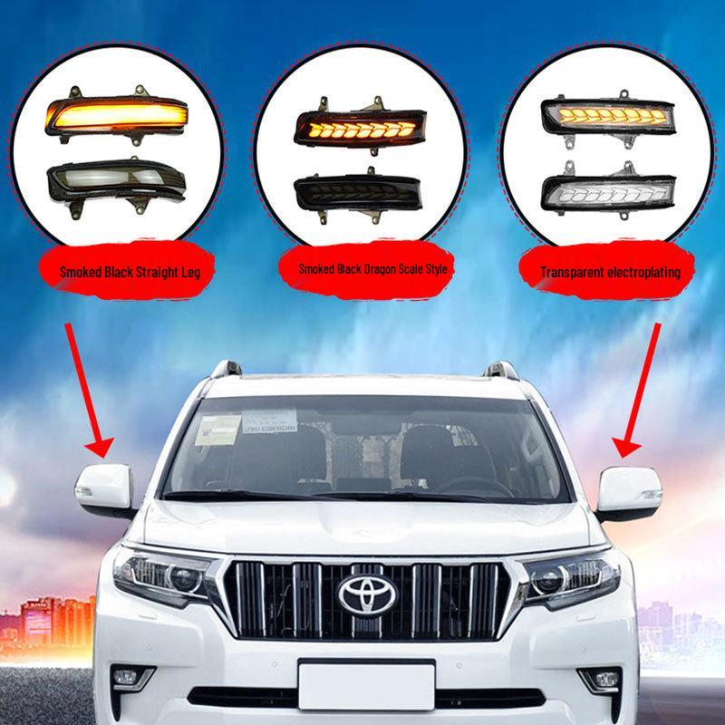 Toyota Prado Land Cruiser Зеркало заднего вида Желтый свет Последовательный указатель поворота