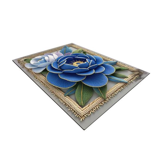 Коврик для пола 3D цветочный узор коврик для ванной комнаты высокоабсорбирующий быстросохнущий нескользящая резиновая основа кухонный душевой коврик для двери прачечной