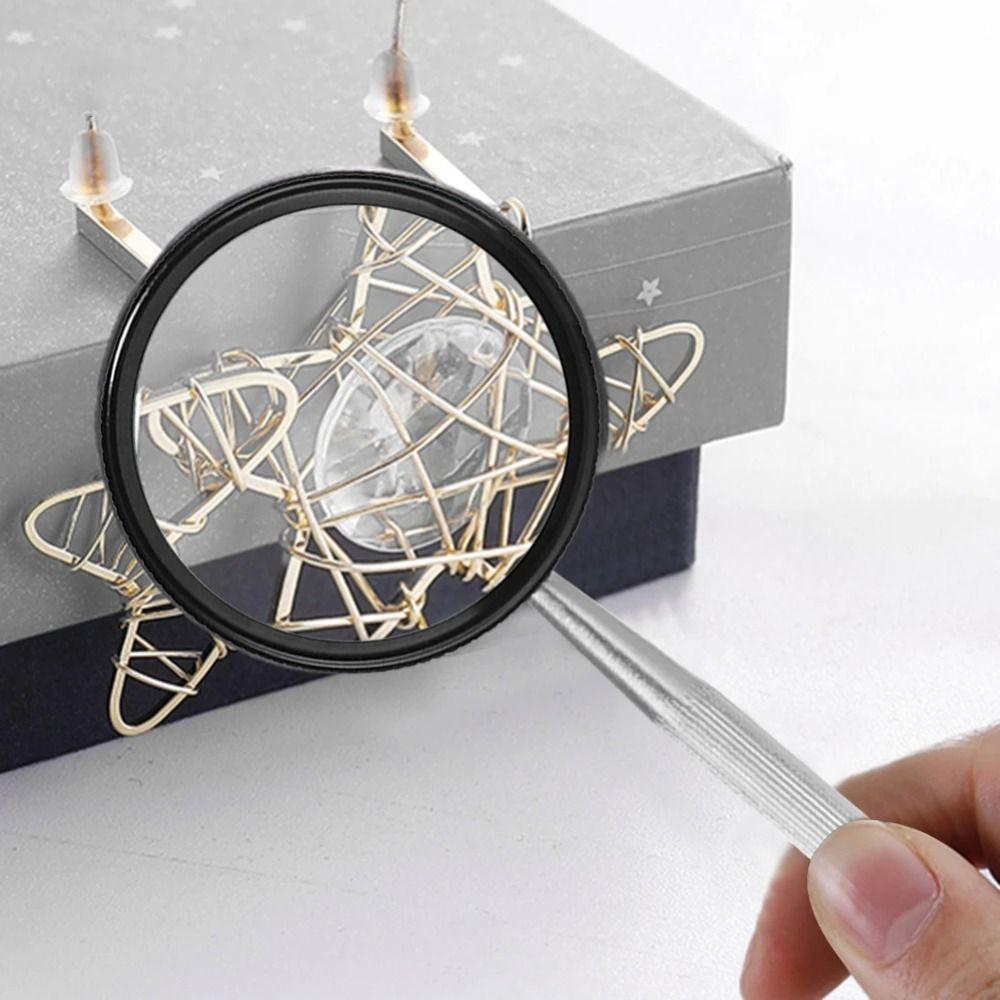 Optical 35X Handheld Magnifier Detachable Handle Magnifying Loupe  Observing Fine Objects