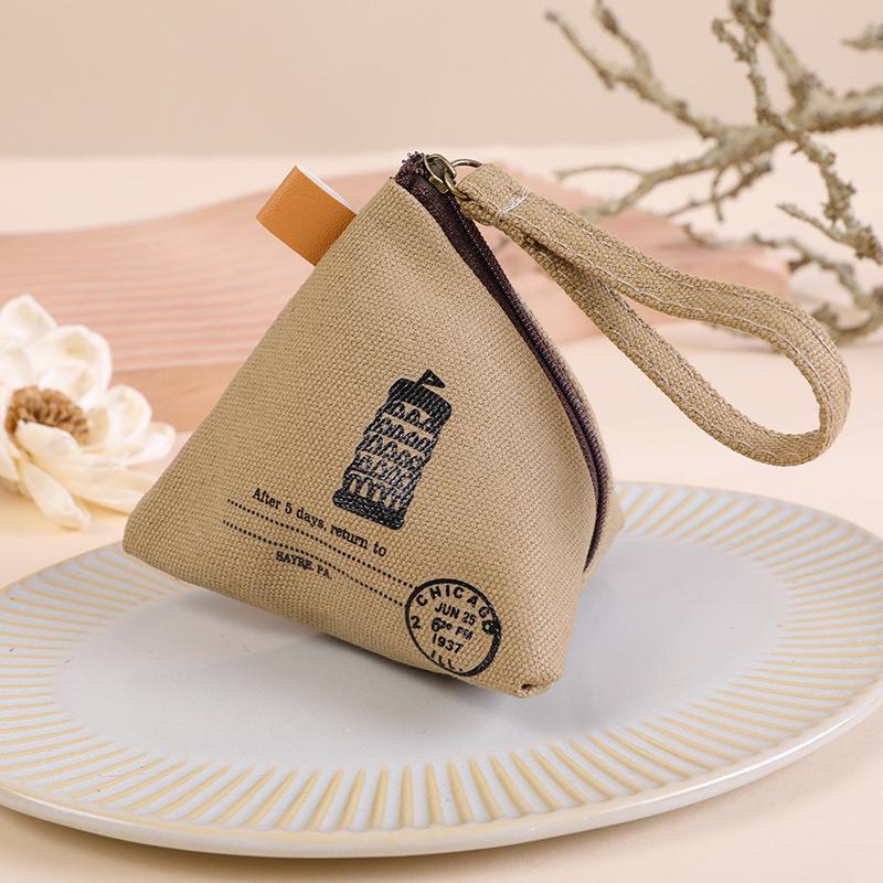 Ретро треугольный кошелек для монет цзунцзы - женская сумка для ключей