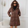 New Winter Down Cotton Jackets Women's Clothing Long Parkas Loose Hooded Thick Warm Winter Coats Female Black Overcoats