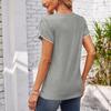 Women's Blouse with Short Sleeve Round Neck Loose Casual T-shirt
