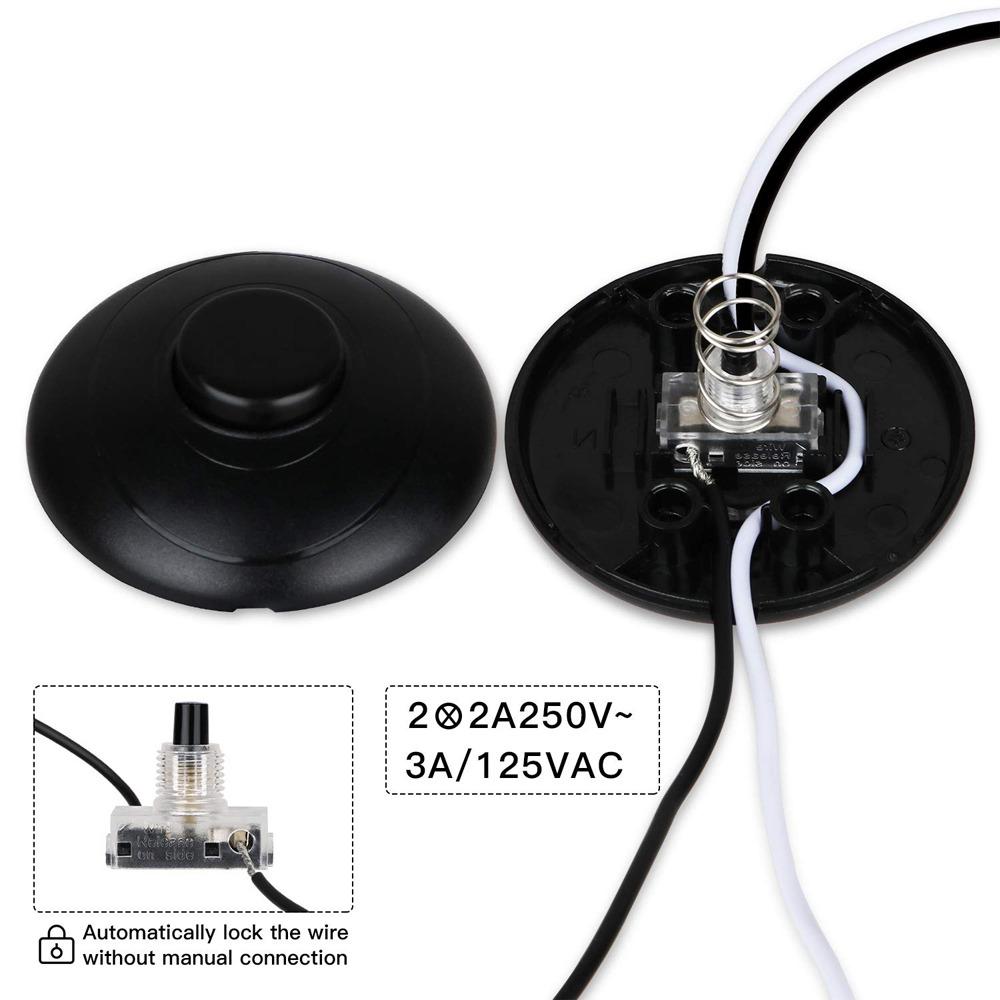 Copper Floor Lamp Foot Switch with Step-on-Button Plastic Foot Switch Fitting Electrician