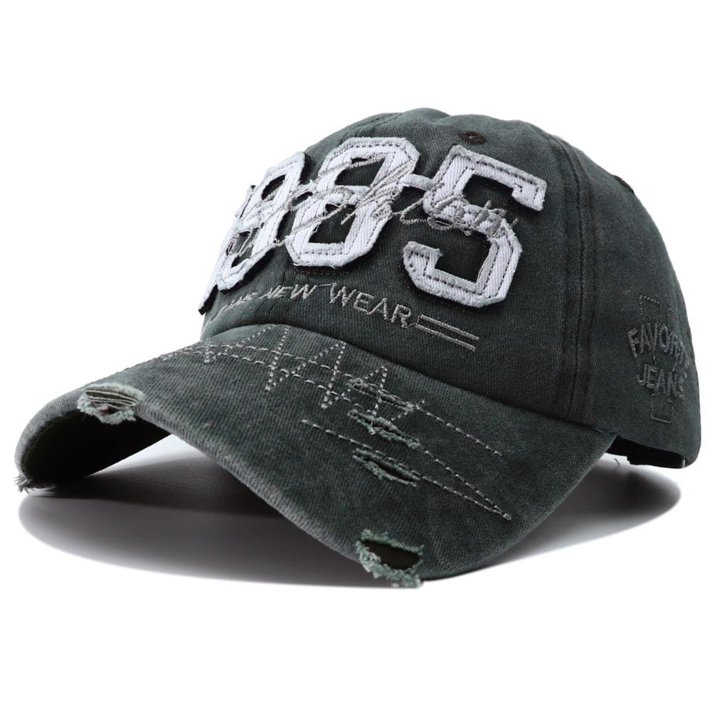Стритвир Городской Стиль Уличный Надписи Алфавит Хлопок Стирка Кепка Snapback Регулируемая Hop Hip Стежки Вышивка 1985 Мужская Женская Кепка Бейсболка