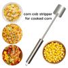 Ручка для кукурузного рубанка из нержавеющей стали Кукурузоочиститель Отделите шелуху Наслаждайтесь свежей кукурузой с минимальными усилиями Не пачкайте руки Удобный инструмент