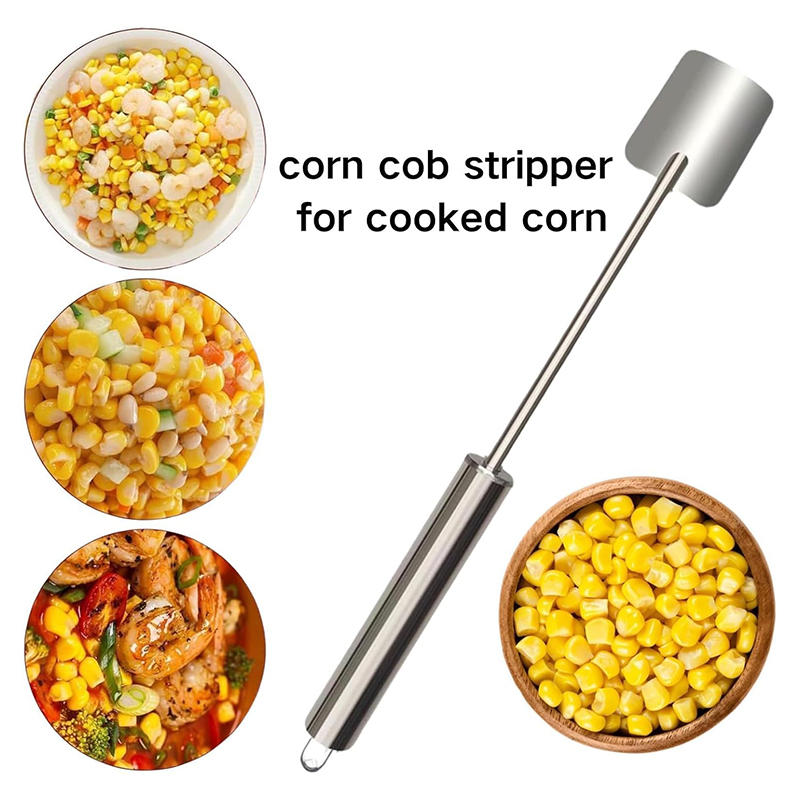 Ручка для кукурузного рубанка из нержавеющей стали Кукурузоочиститель Отделите шелуху Наслаждайтесь свежей кукурузой с минимальными усилиями Не пачкайте руки Удобный инструмент