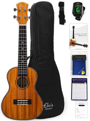 Стандартный ELVIS Elvis укулеле концертный размер красное дерево переплет УКУЛЕЛЕ набор отечественных тщательно подобранных инструкция аккорды полировка концерт [8 предметов