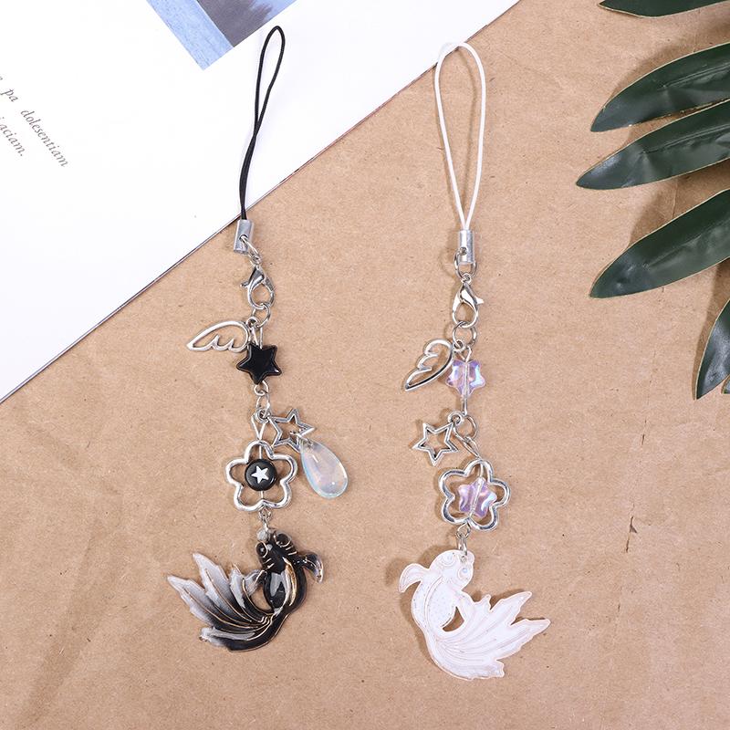 Брелок-звезда в виде разноцветной рыбы, ремешок на запястье, подвесная цепочка для мобильного телефона