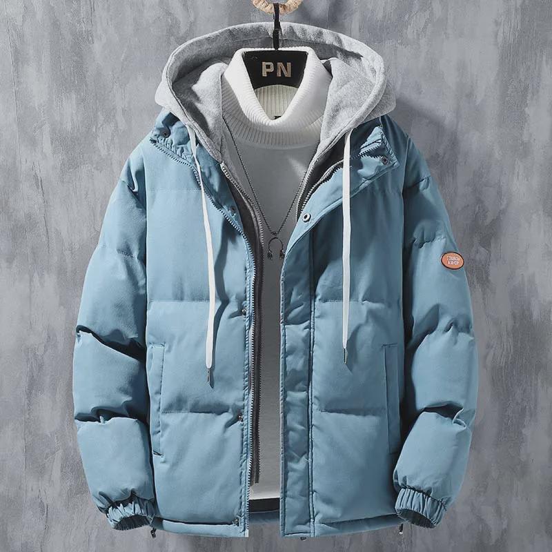 Men's Winter Hooded Cotton Jacket - Trendy, Thick, Warm, and Loose Fit