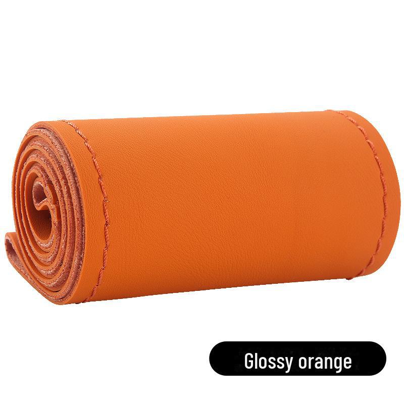 Высокоэластичный кожаный чехол на руль, сшитый вручную, универсальный, на все сезоны