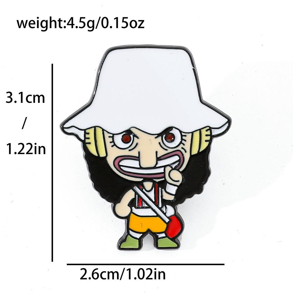191 Штука Брошь ONE PIECE Металлический значок Riman Пираты Луффи Пины и аксессуары One Piece