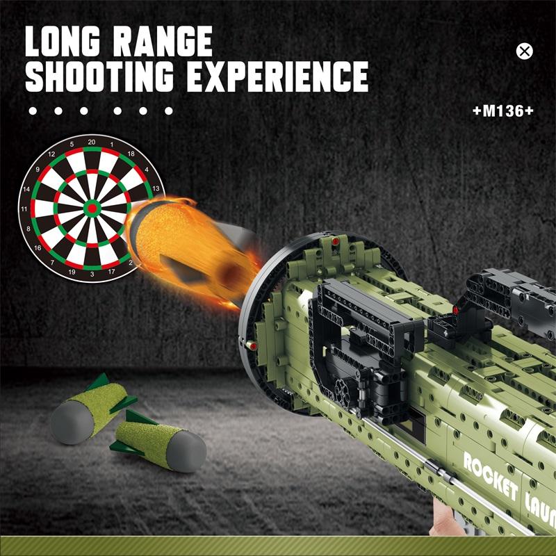 1748 шт. Модель Гаубицы Базуки РПГ Строительные Блоки Военный Одиночный S Противотанковый Гранатомет Кирпичи Игрушки Для Детей Взрослых