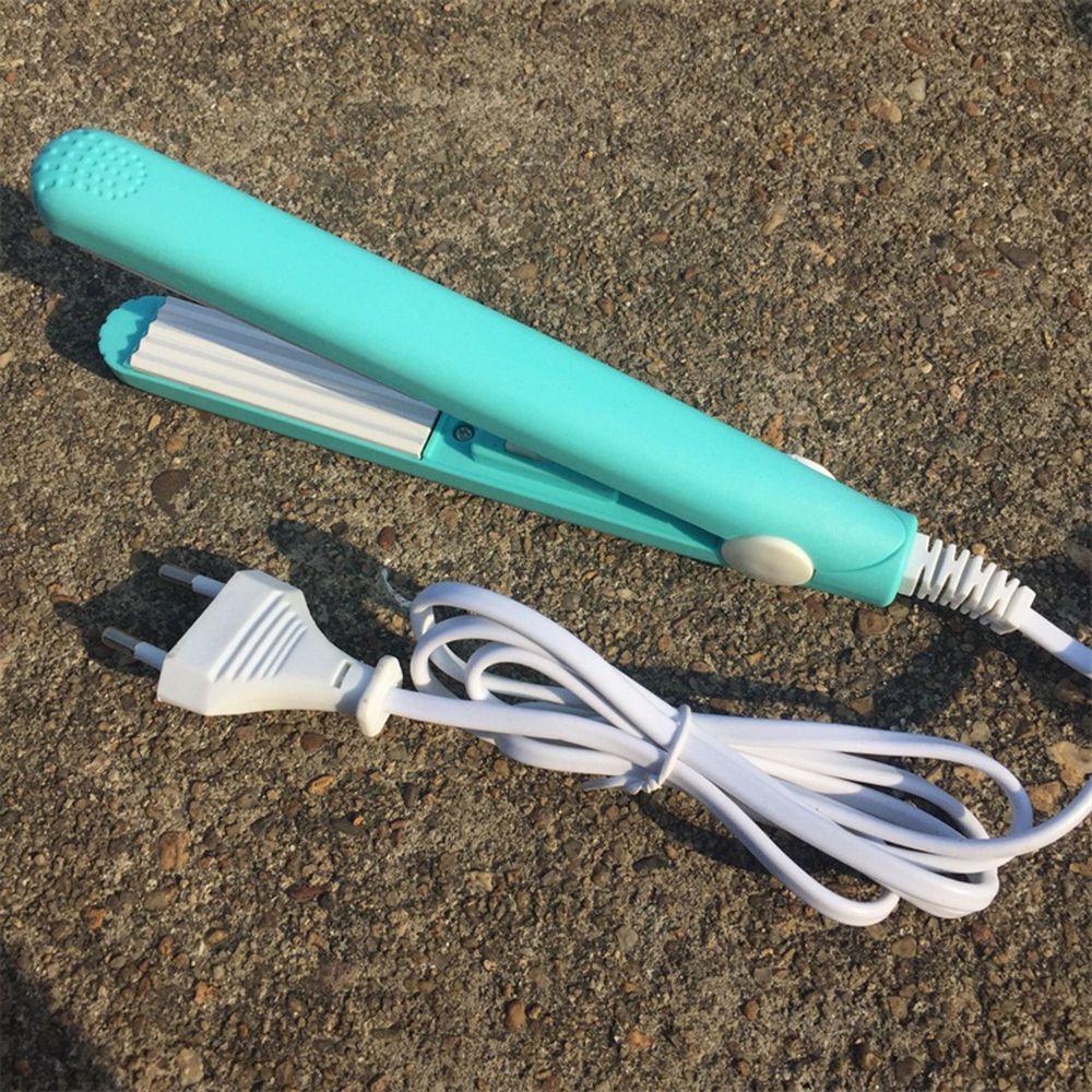 Curling Corrugated Electronic Mini Portable Corrugation Hair Crimper Straightener Iron Ceramic