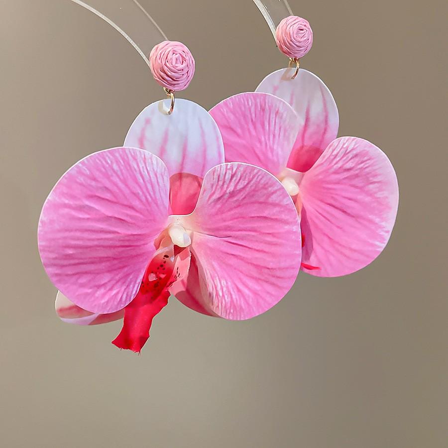 Серьги с кисточками в виде цветов из шифона "Серебряная игла", Милый стиль Мори, Дофаминовый тренд, Универсальные женские серьги