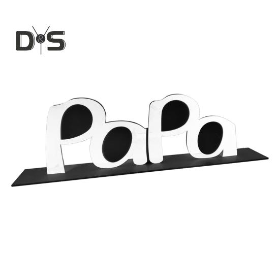 Акриловая фоторамка ко Дню отца, держатель для фоторамки с надписью «Папа-папа», настольный знак, украшение для рабочего стола, подарок на день рождения, дедушка, муж