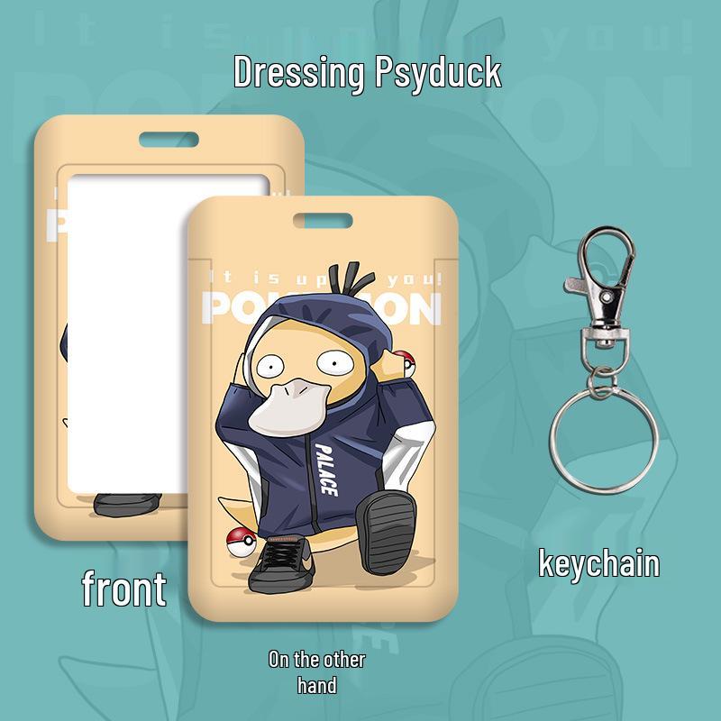 Cartoon Lanyard ID Holder for Students: School, Bus, Meal, or Work Badge