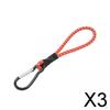 3x Bungee Cord with Carabiner Strap Heavy Duty Durable Outdoor Elastic Rope Mini Cords