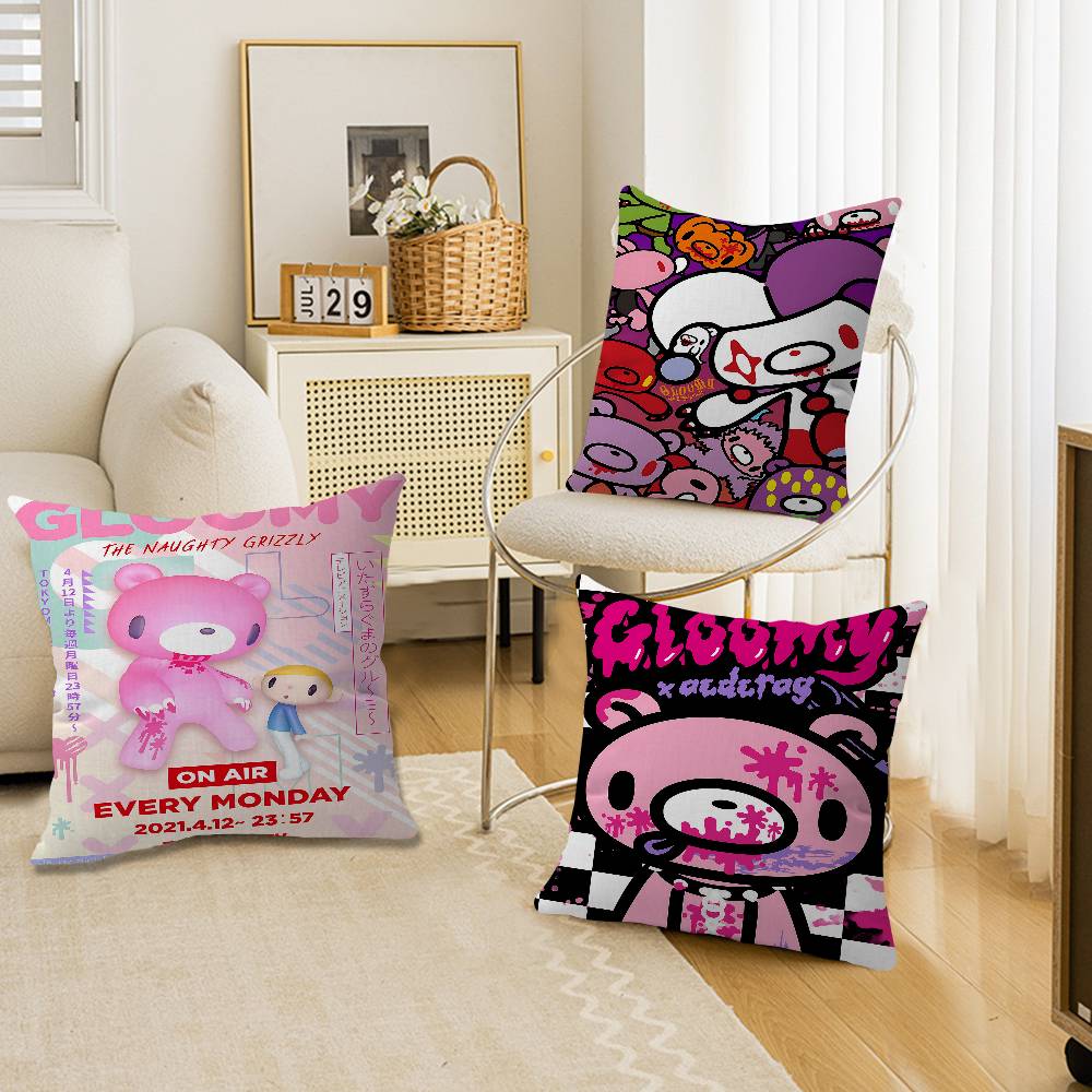 Cartoon G-gloomy Bear Personalized Pillow Cover Kids Bedroom Wild Party Decor Pillowcase Kid Birthday Shower Gift