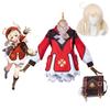 Klee Косплей Костюм Klee Dress Полный комплект, включая рюкзак для косплея на Хэллоуин Comic-con