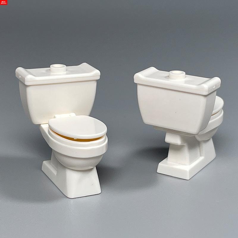 MOC Кубики Зомби Туалет Умывальная Ванная Комната WC Мебель 4см Фигурка Строительные Блоки Игрушки для Детей Сборка Город DIY Детали