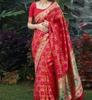 Beautiful Golden Jari with New Design Soft Lichi Silk Saree